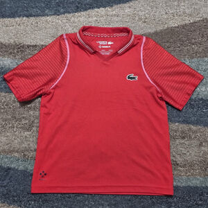 Lacoste Sport Daniil Medvedev Red Polo Youth 8 128cm Ultra Dry Tennis